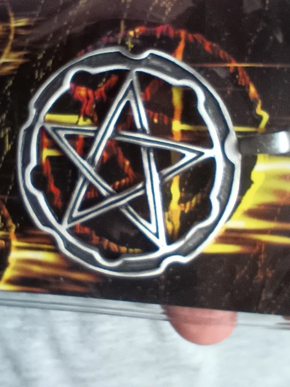 Pewter Pentagram Pentacle Pendant  necklace